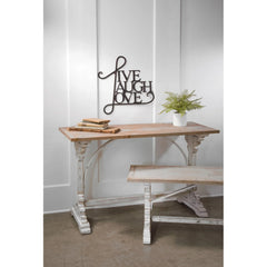 Live Laugh Love Wall Decor, Inspirational Metal Wall Art Sign for Living Room, Bedroom and Home Decoration
