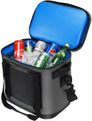 30-Can Portable Cooler Bag, Insulated Soft-Sided Cooler for Camping