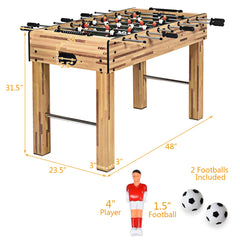 48-Inch Foosball Table, Easy-Assembly Soccer Game Table