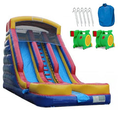 20-Ft. Dual-Lane Inflatable Water Slide with Pool, Wet/Dry Design