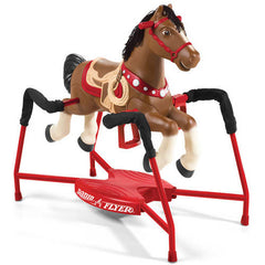Interactive Spring Horse Ride-On Toy with Sounds and Accessories, Ages 2-6, 60-Lb. Capacity