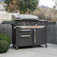 28" 5-Burner Propane Griddle with Range Top – 72,000 BTU Outdoor Cooking Station