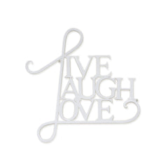 Live Laugh Love Wall Decor, Inspirational Metal Wall Art Sign for Living Room, Bedroom and Home Decoration