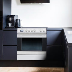 5.0 Cu. Ft. Freestanding Electric Range with Front Controls and 5 Cooktop Elements, Stainless Steel