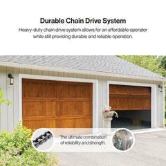 3/4 HP Chain Drive Garage Door Opener with Battery Backup