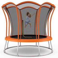 8FT/10FT Outdoor Trampoline – ASTM Approved with Unique Flower Shape