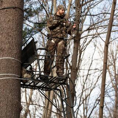 21-Foot 2-Person Ladder Treestand, Heavy-Duty Hunting Tree Stand with Ladder, Elevated Outdoor Hunting Platform