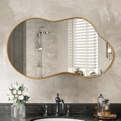 Asymmetrical Irregular Wall Mirror, Modern Decorative Accent Mirror for Living Room, Bedroom and Entryway