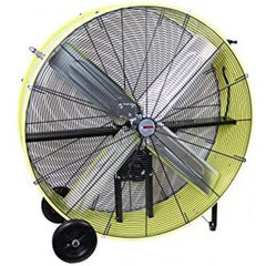 42-Inch Belt-Drive Drum Fan, Industrial High-Speed 2-Speed Fan with Rubber Wheels