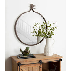 Modern Round Wall Mirror, Decorative Circular Accent Mirror for Living Room, Bedroom and Entryway