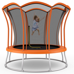 8FT/10FT Outdoor Trampoline – ASTM Approved with Unique Flower Shape