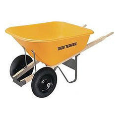 8-Cu.-Ft. Poly Wheelbarrow with Dual Tires, Durable Plastic Construction