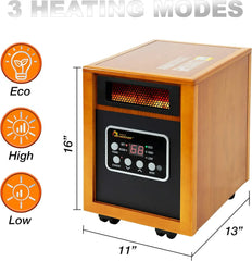 1500-Watt Portable Space Heater, Cherry, 1-Pack