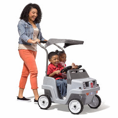Kids 2-Seat Side-by-Side Push Car, Push Ride-On SUV, Double Seat Ride-On Toy Vehicle for Toddlers and Young Children