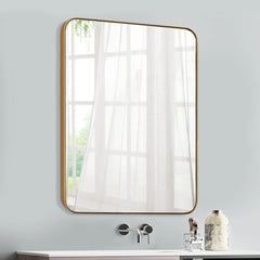 Metal Venetian Wall Mounted Mirror, Decorative Vintage Style Hanging Mirror for Living Room, Bedroom and Entryway