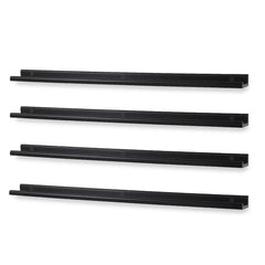 Set of 4 Floating Wall Shelves, 46 Inch Picture Ledge Display Shelves for Photos, Artwork and Home Decor