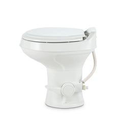 Standard-Height Heavy-Duty Plastic RV Toilet, White