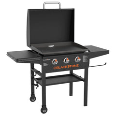 28-Inch XL 3-Burner Griddle with Hood, Black