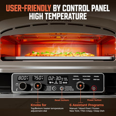 14-Inch Countertop Electric Pizza Oven, Stainless Steel