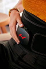 Heated Back Massage Wrap, Cordless Heat and Vibration Therapy Belt, 3 Heat Levels, 3 Vibration Modes, Black