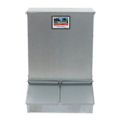 3.7 Bushel 2-Door Hog Feeder – Galvanized Steel Supplement Feeder for 8 Hogs