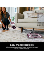 Lightweight Corded Stick Vacuum with XL Dust Cup, LED Headlights and Pet Hair Tools, Bordeaux/Silver
