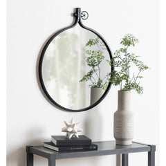 Modern Round Wall Mirror, Decorative Circular Accent Mirror for Living Room, Bedroom and Entryway