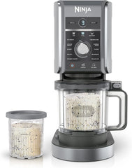 7-in-1 Ice Cream Maker with 2 Pint Containers and Lids, Compact, Silver