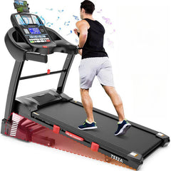 4.5 HP Foldable Treadmill with 15-Level Auto Incline, 10 MPH Speed, 300-Lb. Capacity
