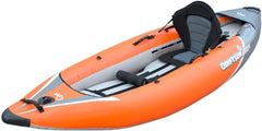 Inflatable Tandem Whitewater Kayak with High-Pressure Floor, EVA Padded High-Back Seats, Paddles and Pump