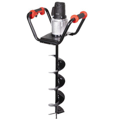 1500W Electric Post Hole Digger with Anti-Vibration Handle and Safety Lock