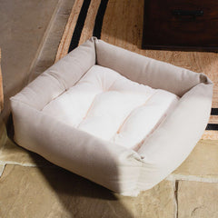 Box Bed For Dogs in Herringbone Tweed – M, Natural Herringbone pour les activités extérieures