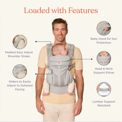 ERGOBABY Omni Classic All-Position Baby Carrier, Pearl Grey