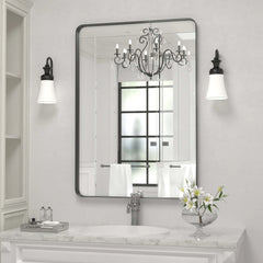 Wall Mirror Vanity Mirror, Bathroom Mirror with Rounded Corners, 1 Piece
