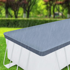 18ft Rectangular Pool Cover – Durable Above-Ground Cover for Oasis/Activity Pools, Gray