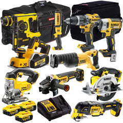 18V 10-Piece Brushless Power Tool Kit – 3×5.0Ah Batteries & Charger, XR Lithium-Ion