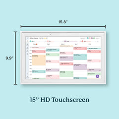 15 Inch Digital Wall Planner & Chore Chart, Smart Family Calendar Organizer Display for Home Organization