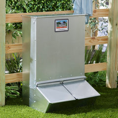 3.7 Bushel 2-Door Hog Feeder – Galvanized Steel Supplement Feeder for 8 Hogs