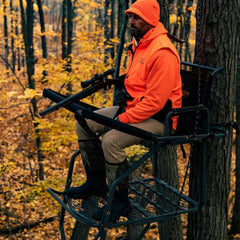 Jumbo Jack Ladder Stand – Adjustable Shooting Rail, Large Platform, Mesh Seat