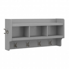 40 Inch Wall Mounted Coat Rack with Shelf, Wooden Entryway Storage and Hanging Organizer