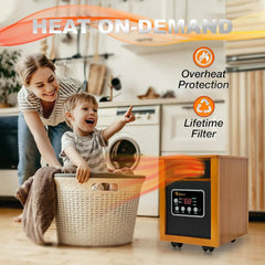 1500-Watt Portable Space Heater, Cherry, 1-Pack