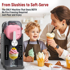 All-In-One Slushie Maker, Frozen Drink Machine for Smoothies, Milkshakes and Ice Cream