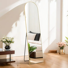 Full Length Mirror with Stand, Aluminum Alloy Frame Full Body Floor Mirror for Bedroom and Cloakroom