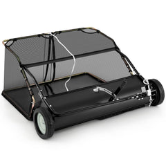 Tow Behind Lawn Sweeper – Large-Capacity Hopper Bag for Yard Cleanup
