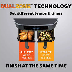 8-Qt 2-Basket Air Fryer – 6-in-1 with DualZone Technology and Smart Finish