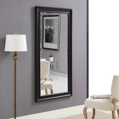 Tall Full Length Mirror, Oversized Rectangle Full Body Wall Mounted Mirror with Smooth Faux Wood Frame
