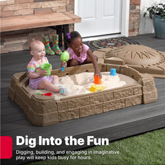 Kids Sandbox, Outdoor Sand Activity Sensory Play Pit for Children
