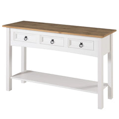 Wood Console Table with 3 Drawers, Entryway Hallway Storage and Display Table for Home