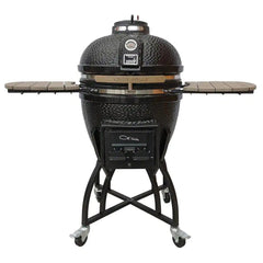 22-Inch Kamado-Style Ceramic Charcoal Grill with Grill Cover