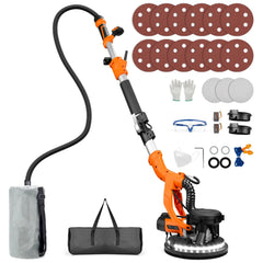 1000W Drywall Sander with Vacuum and LED Light, Electric Wall and Ceiling Sander with Dust Collection